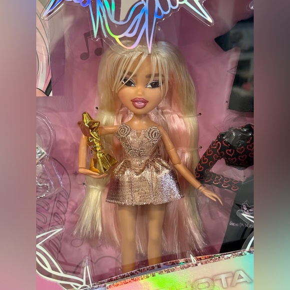 Fashion Doll with Shimmering Dress and Trophy